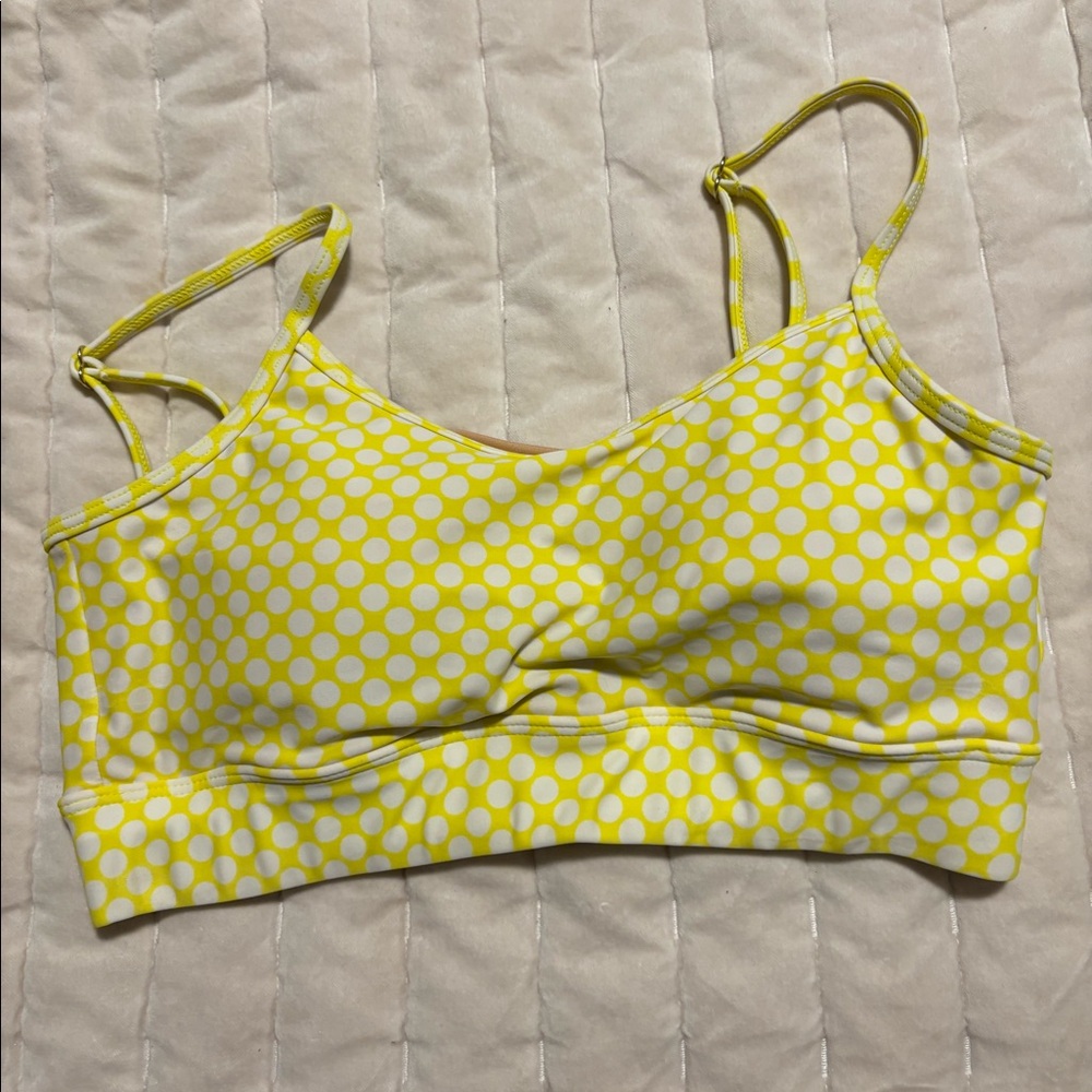 Lime Ricki yellow swim crop top